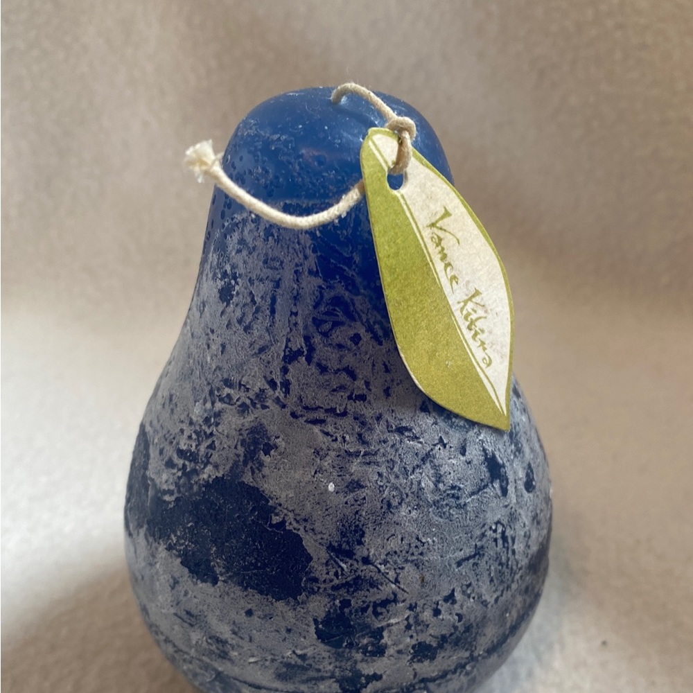 Vance Kitira Ivory Timber Pear Shaped Candle Handcrafted New W/Tag Holiday